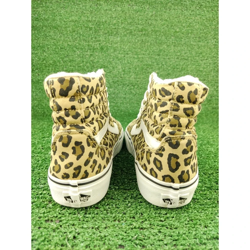 Vans Sneakers Women 7.5 Leopard‎ Sk8-Hi Tapered Stackform Platform Animal Print
